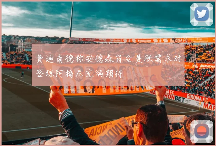 费迪南德称安德森符合曼联需求对签琼阿梅尼充满期待